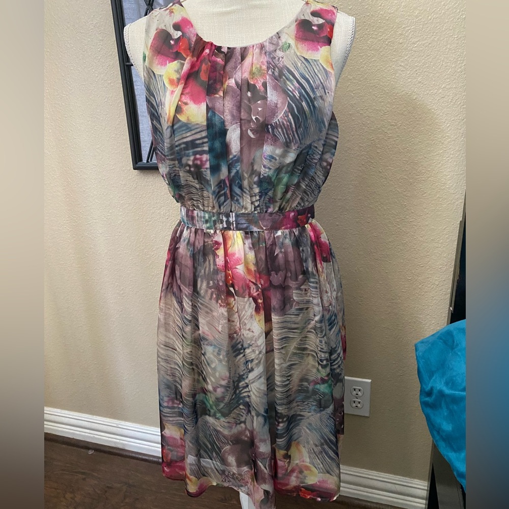 Mudo Collection Floral Dress Size L EUC